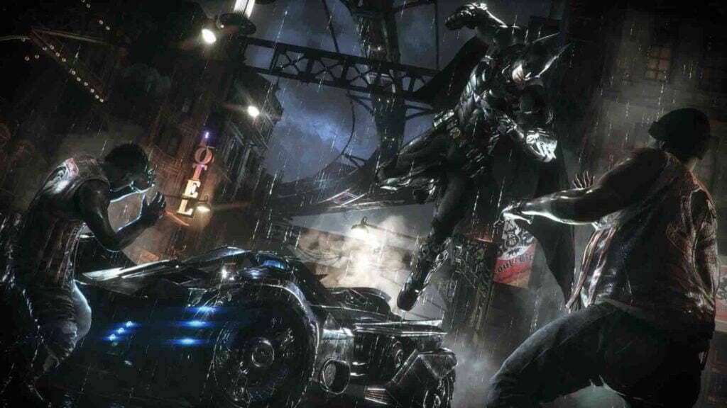 Trận chiến giữa Batman và kẻ thù trong Arkham Knight Batman đối đầu với kẻ thù trong trận chiến căng thẳng