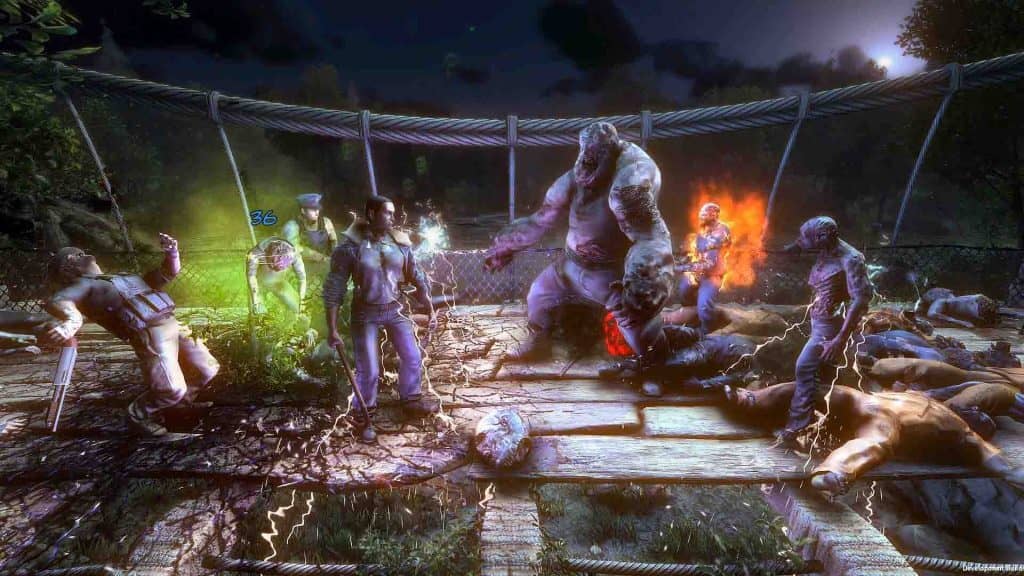 Trải nghiệm cảm giác chiến đấu sinh tồn trong game zombie Dead Age 2. Dead Age 2, trận chiến khốc liệt với zombie và quái vật đột biến trên một cây cầu.