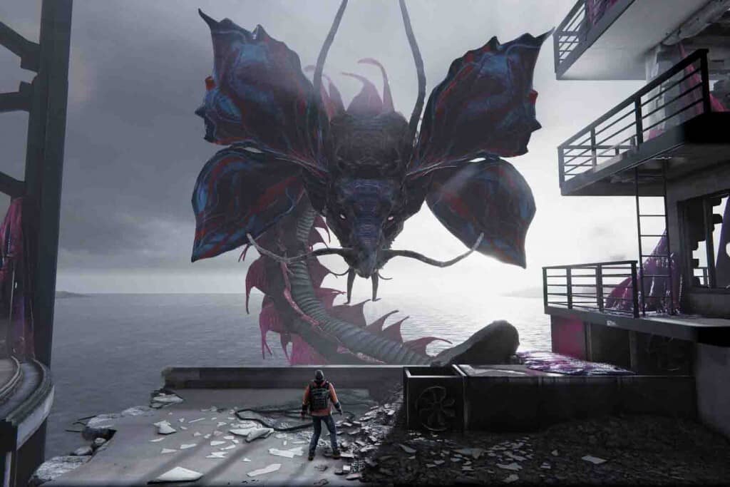 Boss khổng lồ hình hoa và sâu bướm trong Kong Survivor Instinct