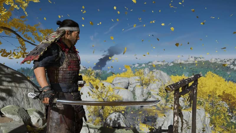 Gameplay chiến đấu Ghost of Tsushima DIRECTOR’S CUT Cảnh chiến đấu giữa Jin Sakai và kẻ thù trong Ghost of Tsushima