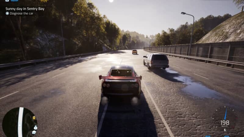 Gameplay Underground Garage lái xe đua trên đường cao tốc Sentry Bay