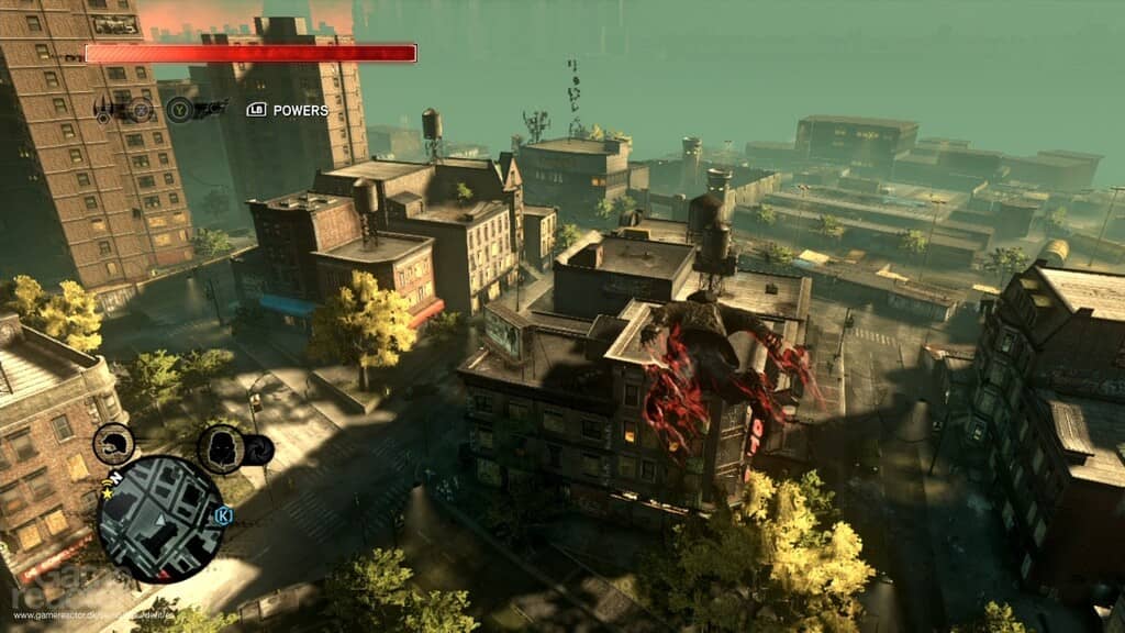  Prototype 2 góc nhìn từ trên cao, Heller trên mái nhà thành phố New York, hiển thị HUD
