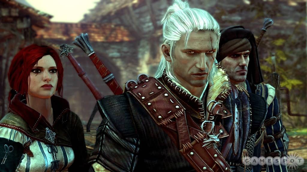 The Witcher 2: Khám phá các nhân vật cốt lõi, cốt truyện sâu sắc và thế giới RPG giả tưởng phong phú. The Witcher 2: Geralt of Rivia cùng Triss Merigold và một nhân vật khác, thể hiện dàn nhân vật RPG đặc sắc.