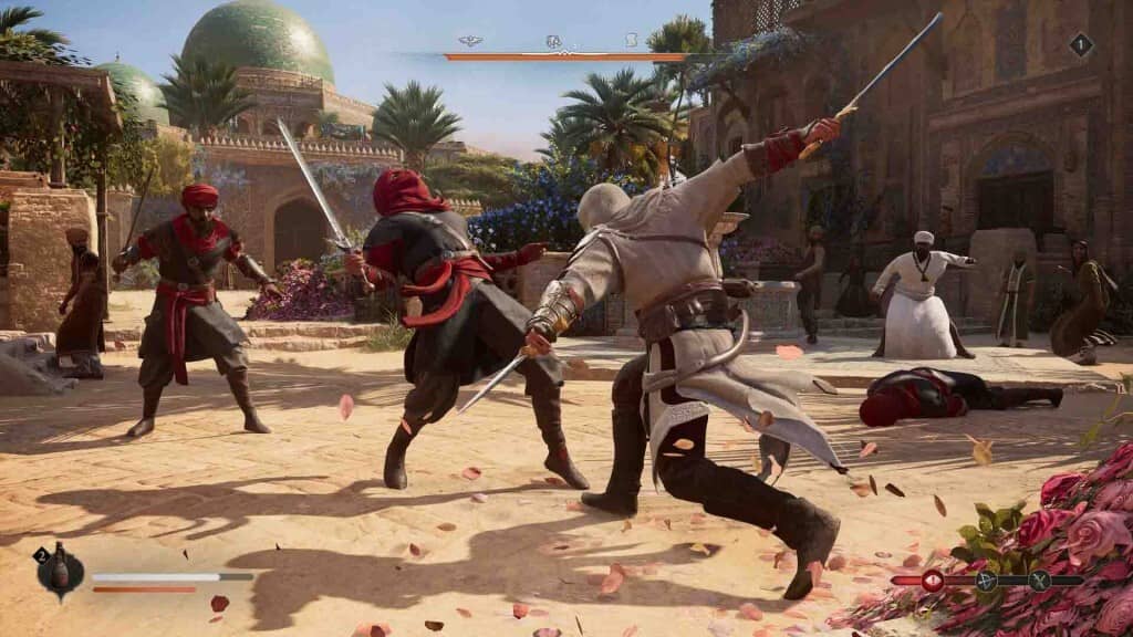 Đồ họa ấn tượng Assassin's Creed Mirage Giao diện chiến đấu của Assassin's Creed Mirage