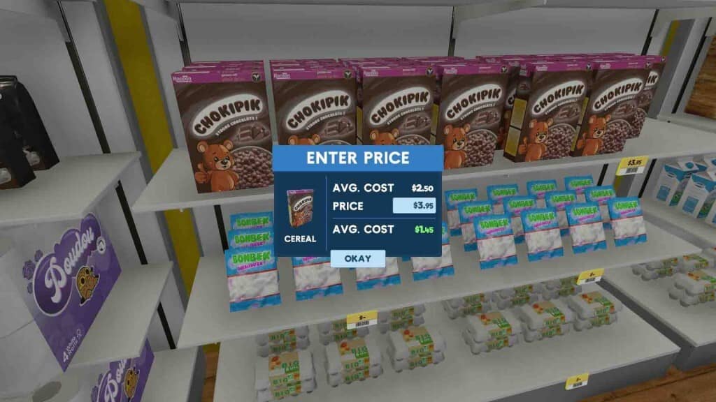Sắp xếp hàng hóa Supermarket Simulator Gameplay Supermarket Simulator quản lý