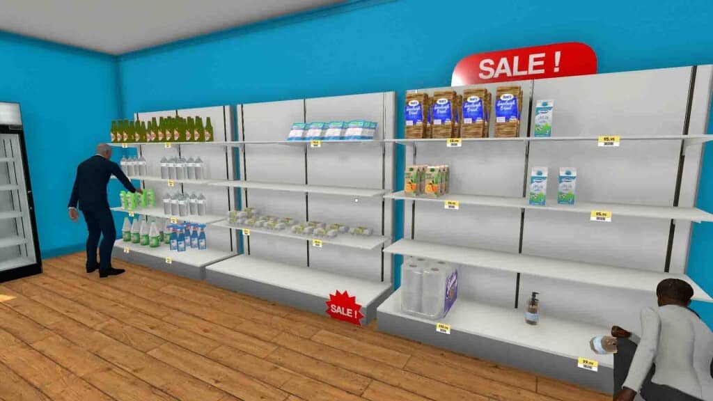 Quản lý siêu thị trong Supermarket Simulator Giao diện chơi Supermarket Simulator