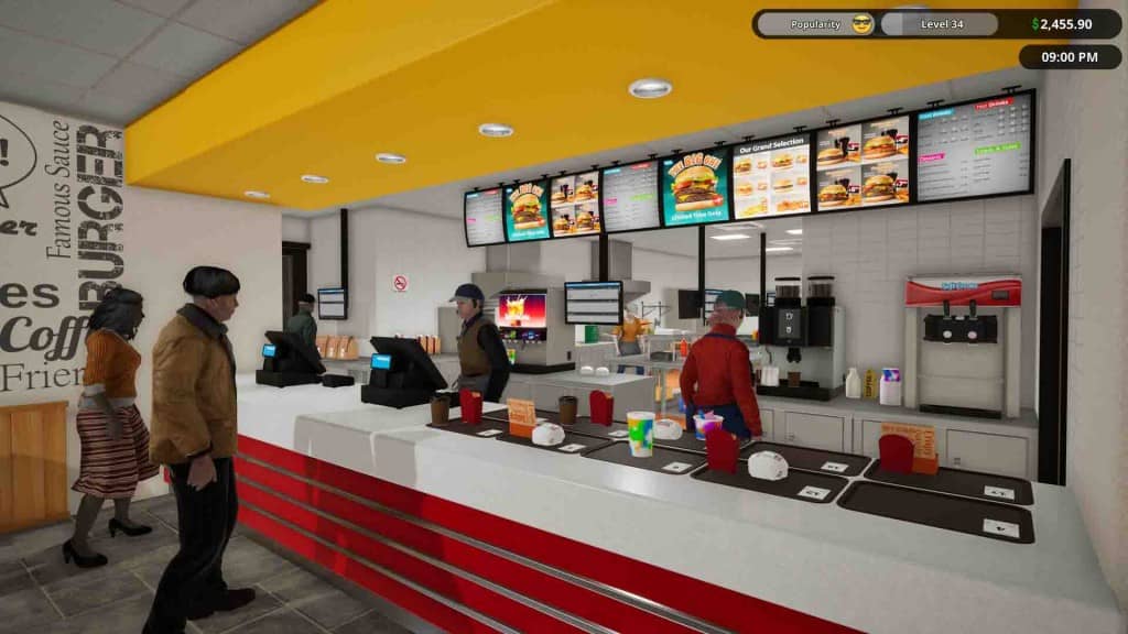 Gameplay Fast Food Simulator, trải nghiệm mô phỏng quản lý quán ăn. Hình ảnh gameplay Fast Food Simulator, trải nghiệm game quản lý fast food thú vị.