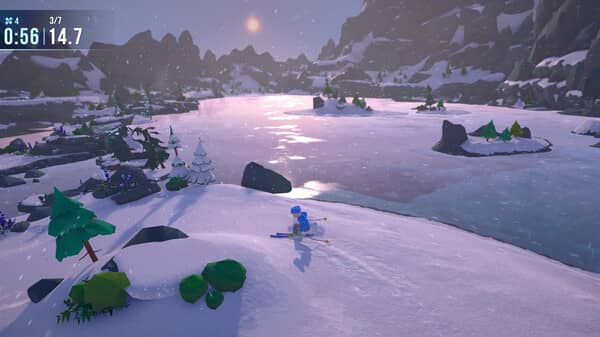 Cảnh gameplay Lonely Mountains Snow Riders Hình ảnh gameplay Lonely Mountains Snow Riders