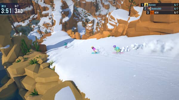 Cảnh gameplay Lonely Mountains Snow Riders Hình ảnh gameplay Lonely Mountains Snow Riders