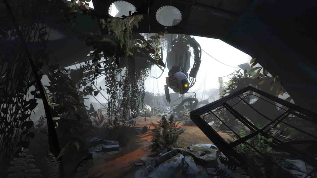 Gameplay Portal 2 - giải đố sáng tạo và đồ họa hấp dẫn. Hình ảnh gameplay Portal 2 - thử thách giải đố với các cổng không gian.