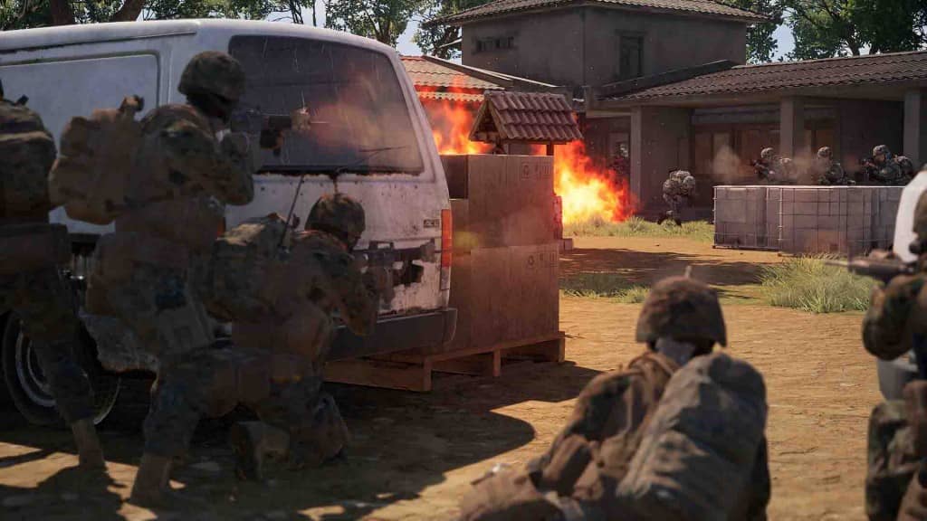 Gameplay Squad, hành động chiến thuật đội nhóm hấp dẫn Hình ảnh gameplay Squad, chiến trường bắn súng đội nhóm thực tế