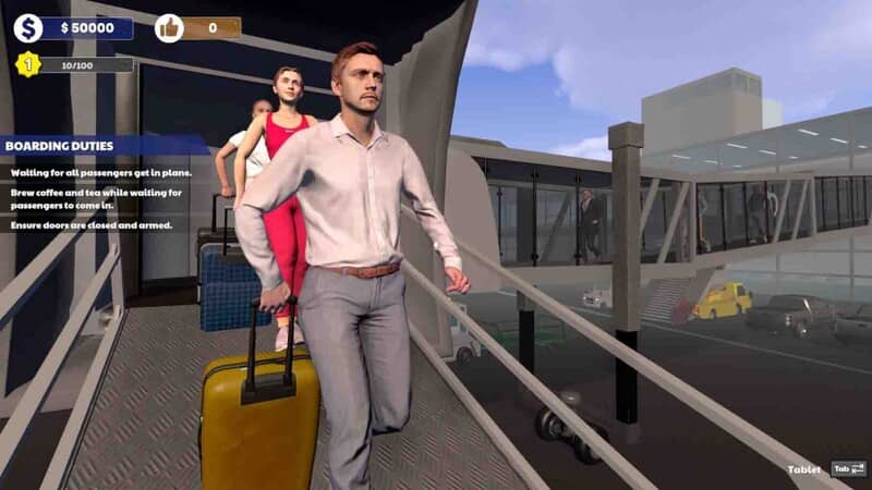 "Cabin Crew Life Simulator bản full - Trải nghiệm nghề tiếp viên" "Cabin Crew Life Simulator full PC - Mô phỏng chuyến bay thực tế"