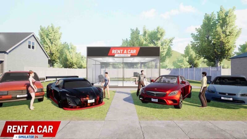  Lái xe và quản lý hệ thống thuê xe trong Rent A Car Simulator 24