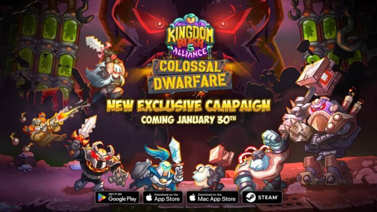Tải Về Game - Kingdom Rush 5 Alliance TD Colossal Dwarfare Campaign + Việt Hóa Sẵn - TmhGames