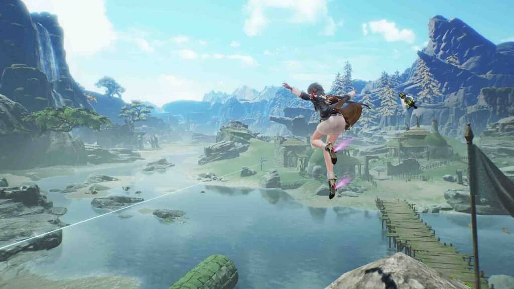 Gameplay Atelier Yumia The Alchemist of Memories nhân vật chính khám phá thế giới mở và phong cảnh hùng vĩ