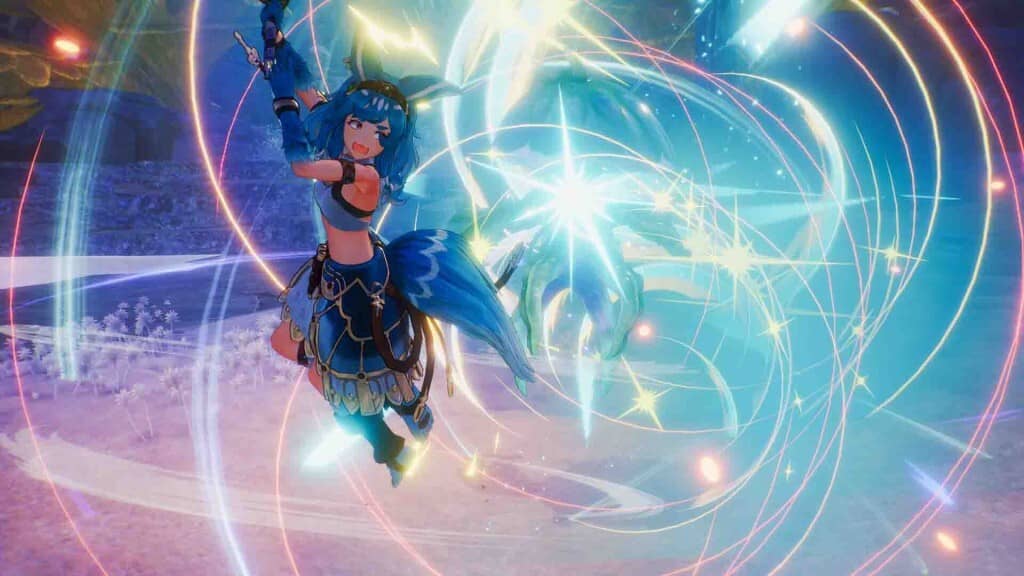Gameplay Atelier Yumia The Alchemist of Memories nhân vật sử dụng phép thuật chiến đấu rực rỡ