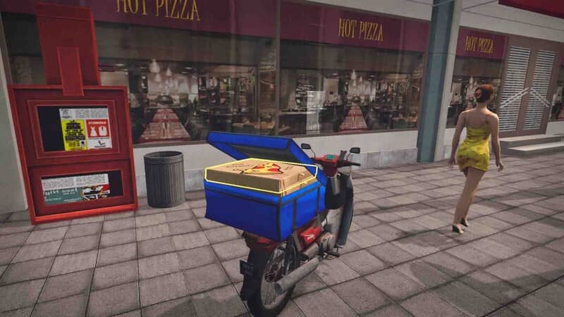 Giao diện chính của Food Delivery Simulator - Nhận đơn hàng và bắt đầu giao hàng