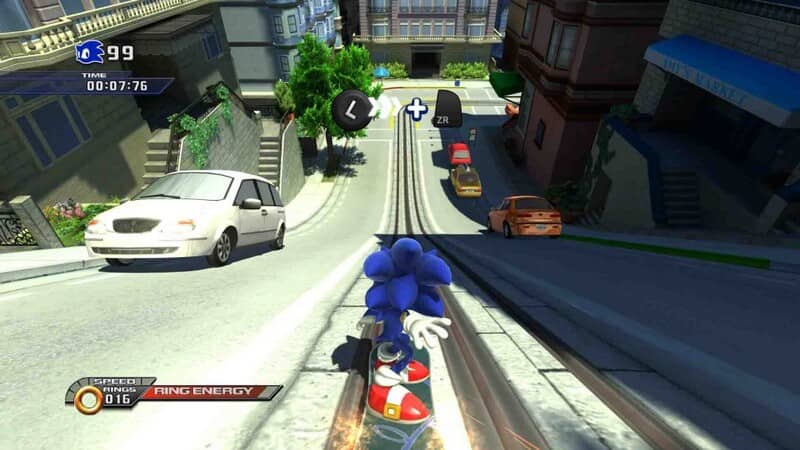 Môi trường rộng lớn, chi tiết sống động trong Sonic Unleashed PC.