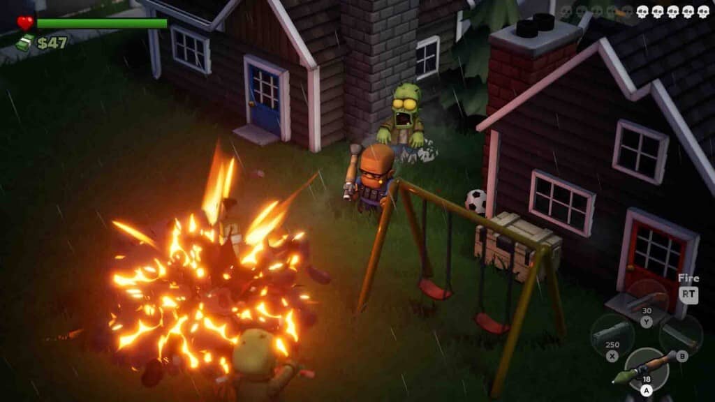  "Hệ thống vũ khí trong Zombieville USA 3D - Từ súng máy đến rìu chiến"