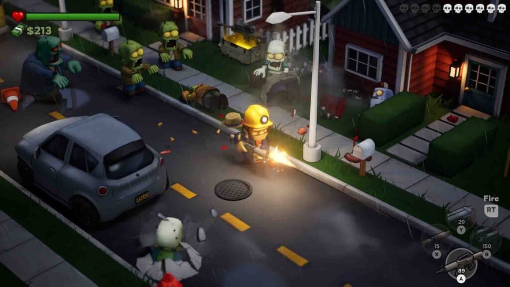 "Zombieville USA 3D - Nhân vật chính chiến đấu với bầy zombie hoang dã"