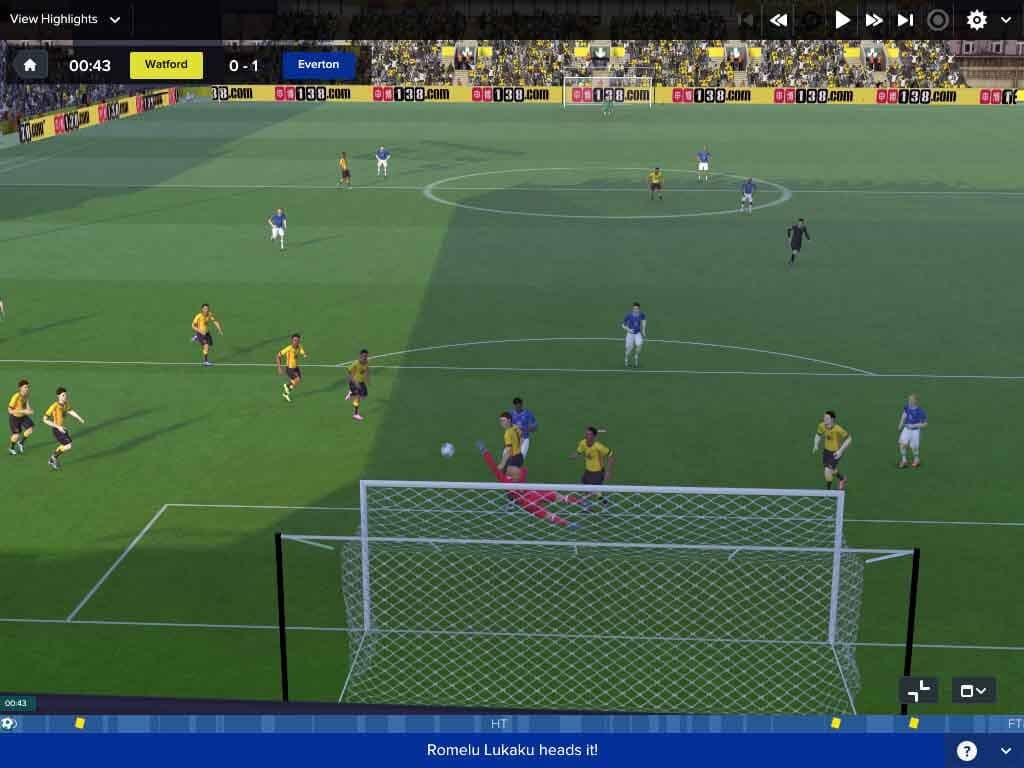 Trận đấu 3D trong Football Manager 2017