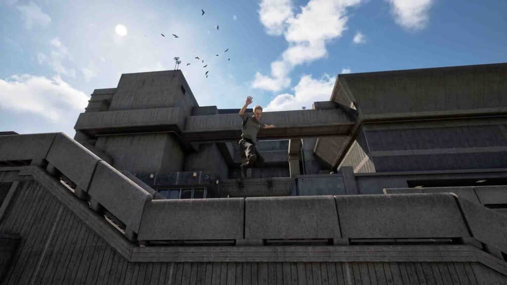 "Đồ họa Unreal Engine 5 trong STORROR Parkour Pro - Hiệu ứng ánh sáng, chuyển động chân thực"