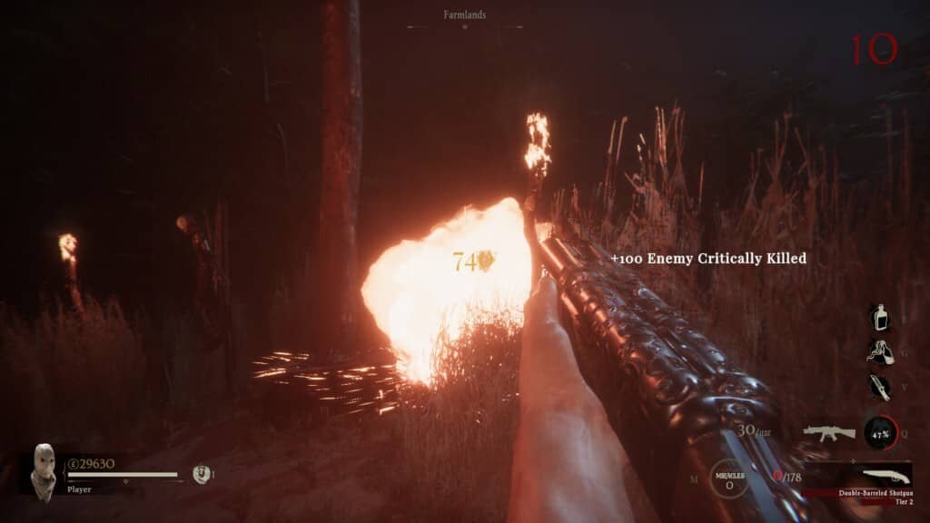 Gameplay Sker Ritual Anniversary - Đối mặt kẻ thù Hình ảnh gameplay trong Sker Ritual Anniversary, người chơi đối mặt với kẻ thù trong môi trường u ám.
