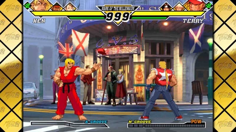 Chế độ multiplayer Capcom Fighting Collection 2 – Đấu online hấp dẫn Các nhân vật trong Capcom Fighting Collection 2 đang thi đấu trong chế độ multiplayer online