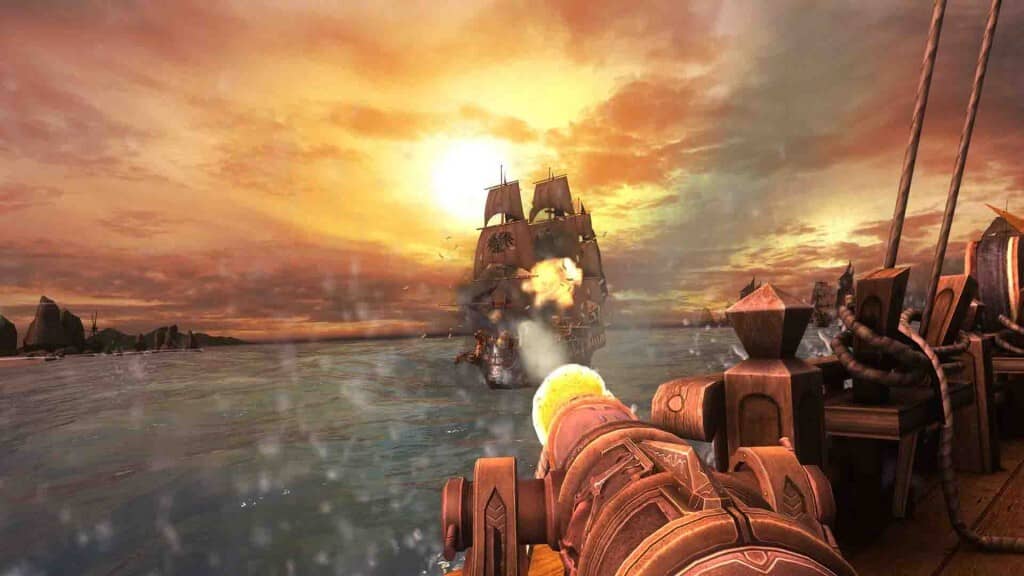 Hải chiến kịch tính trong Captain Blood Trận hải chiến trên đại dương Caribbean trong game
