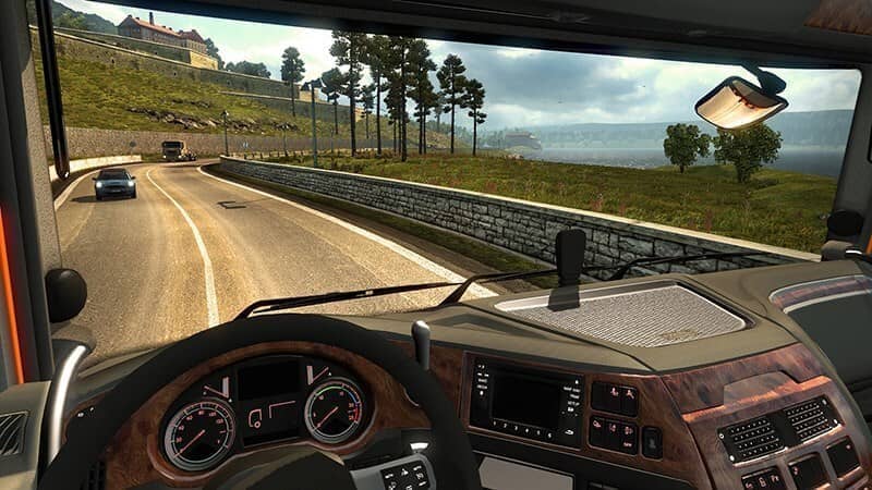 Lái xe tải đường dài trong Euro Truck Simulator 2 Euro Truck Simulator 2 đồ họa chân thực, cảnh đẹp