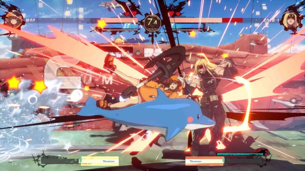 Kỹ năng hoành tráng và combo mãn nhãn GUILTY GEAR STRIVE Combo kỹ năng cực mạnh được tung ra trong một trận đấu