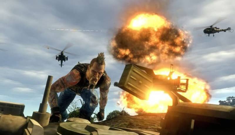 Trải nghiệm lái xe chiến đấu Mercenaries 2 World in Flames Lái xe và hành động trong Mercenaries 2 World in Flames