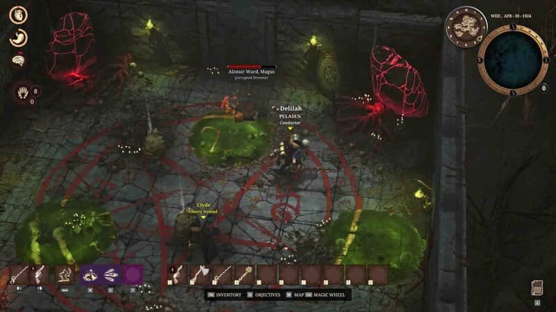 "Gameplay chiến đấu trong RailGods of Hysterra" "RailGods of Hysterra - Đoàn tàu thần thánh di chuyển qua vùng đất hoang tàn"