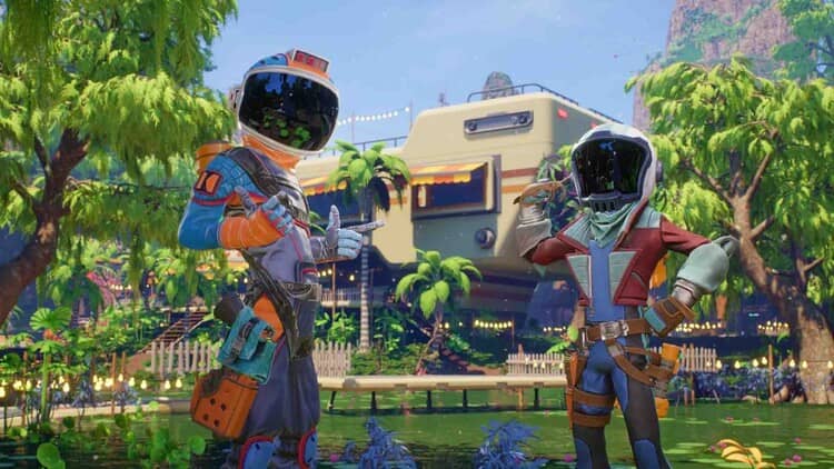 "Cảnh chiến đấu trong Revenge of the Savage Planet" "Cảnh chiến đấu kịch tính trong Revenge of the Savage Planet"