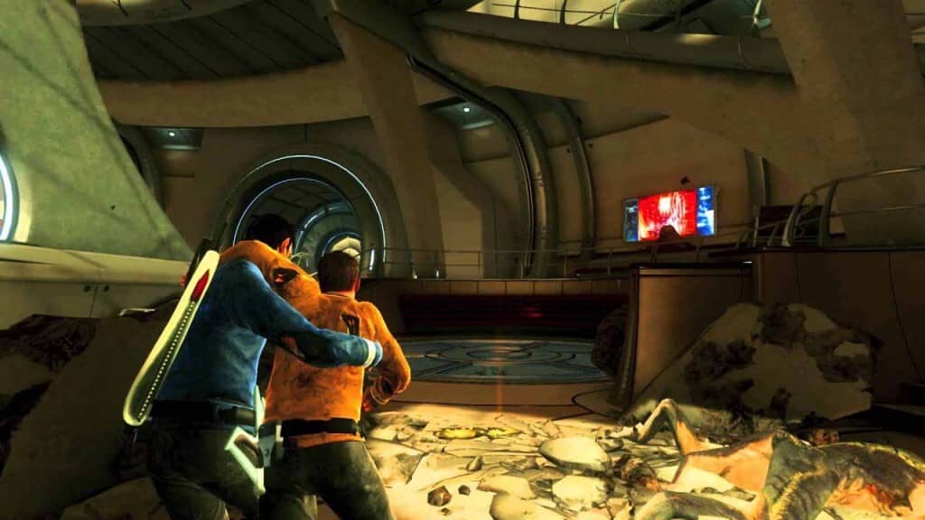 Gameplay Star Trek Online - Chiến đấu trên mặt đất Chiến đấu trên mặt đất trong Star Trek Online - người chơi đối đầu kẻ thù trên hành tinh