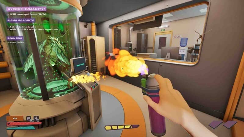 Gameplay The Mosquito Gang - Pha hành động của muỗi Cảnh chơi game The Mosquito Gang - Muỗi tấn công