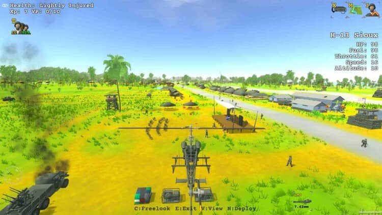 Vietnam War - Trải nghiệm chiến tranh chân thực Giao diện chính của trò chơi Vietnam War