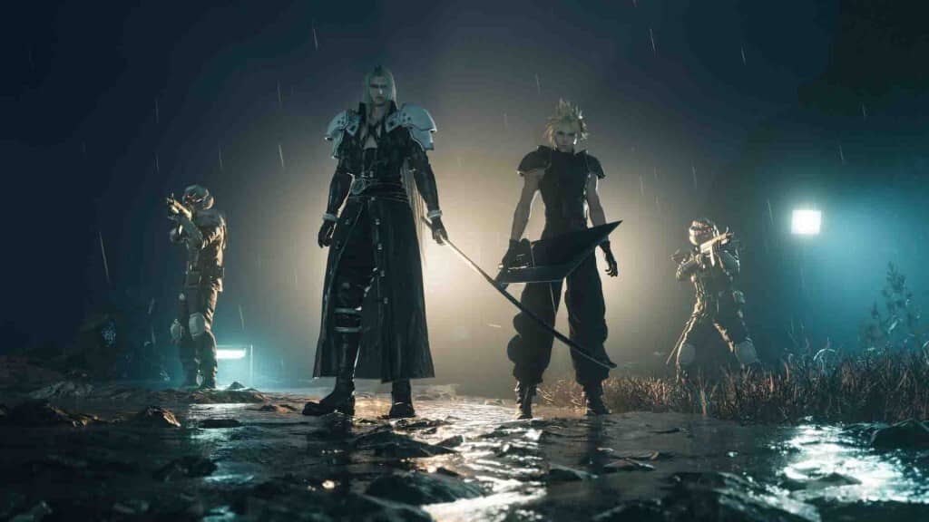 Gameplay Final Fantasy VII Rebirth chiến đấu mãn nhãn Cloud Strife và nhóm bạn trong trận chiến tại Final Fantasy VII Rebirth