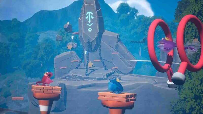 Thử thách kỹ năng trong Frog Jump Chú ếch Frog Jump vượt chướng ngại vật
