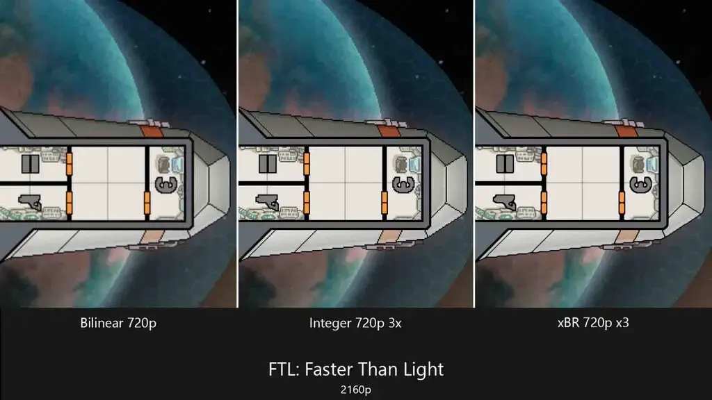 Tối Ưu Hình Ảnh Pixel Game FTL Với Lossless Scaling lossless scaling ftl faster than light so sanh bilinear integer xbr 720p 2160p