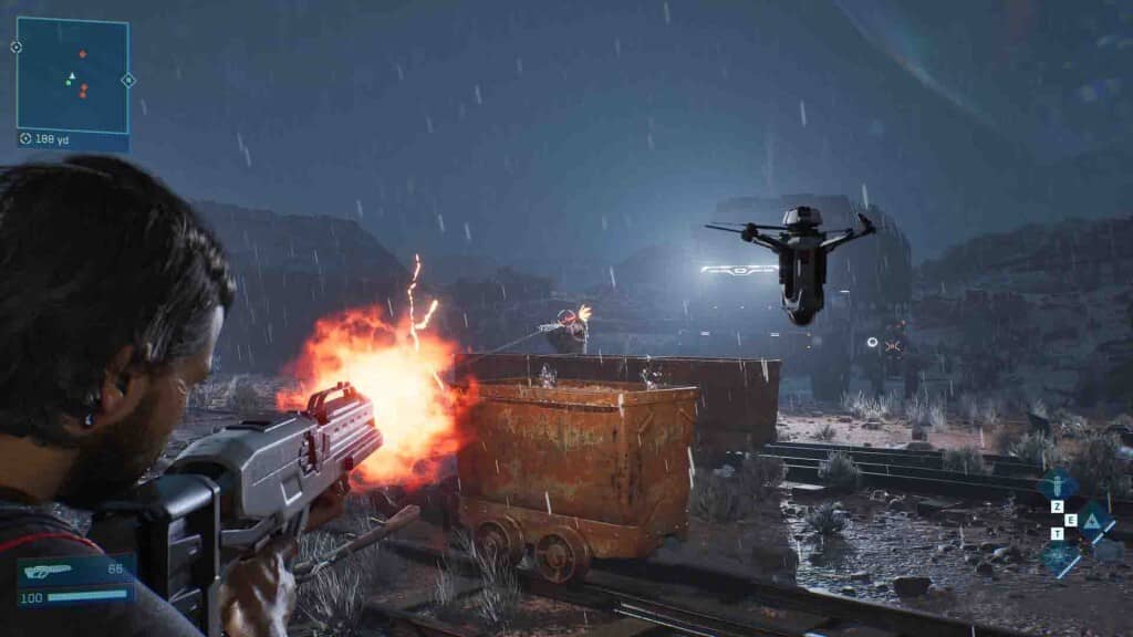 Gameplay MindsEye Deluxe Edition chiến đấu chân thực Cảnh chiến đấu góc nhìn thứ ba trong MindsEye Deluxe Edition
