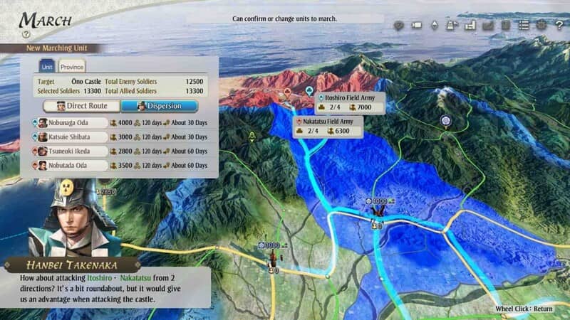 Nobunaga’s Ambition Awakening quản lý lãnh thổ Quản lý lãnh thổ và phát triển đế chế trong Nobunaga’s Ambition