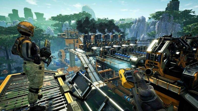 Co‑op cùng bạn bè trong Satisfactory gameplay chơi co‑op nhiều người trong Satisfactory