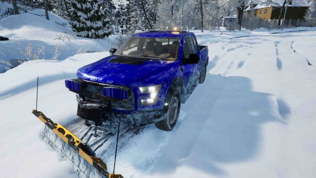 Gameplay xe tải dọn tuyết Snow Plowing Simulator Xe tải chuyên dụng trong gameplay Snow Plowing Simulator
