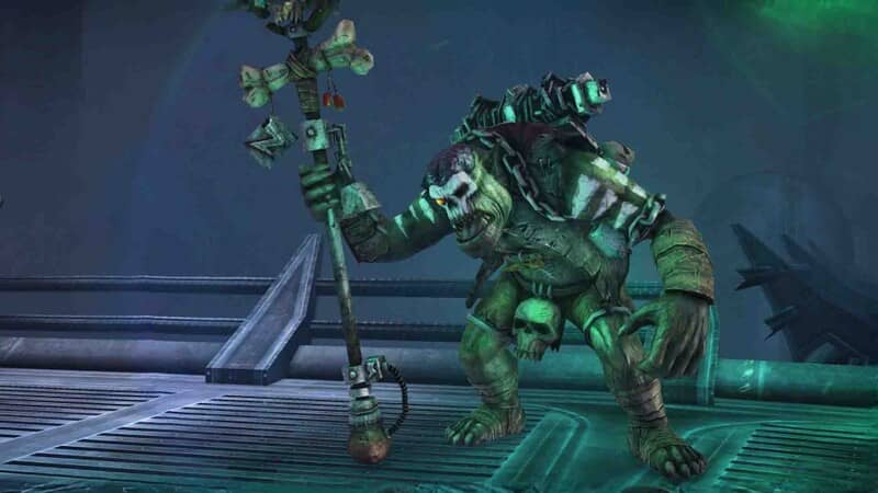 Gameplay trận chiến giữa Captain Titus và Orks trong Space Marine Space Marine Captain Titus fighting Orks screenshot