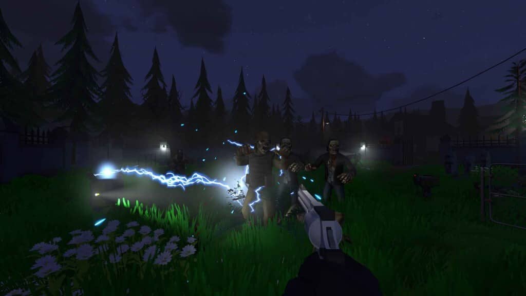 “Chiến đấu trong Zombie Graveyard Simulator PC” “Hình ảnh chiến đấu sinh tồn trong Zombie Graveyard Simulator”