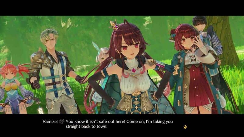 Tương tác với dàn nhân vật đa dạng và thú vị trong cuộc hành trình của Atelier Sophie 2: The Alchemist of the Mysterious Dream. Atelier Sophie 2 The Alchemist of the Mysterious Dream nhân vật nam Ramzel và các nhân vật khác trò chuyện trong khu phố
