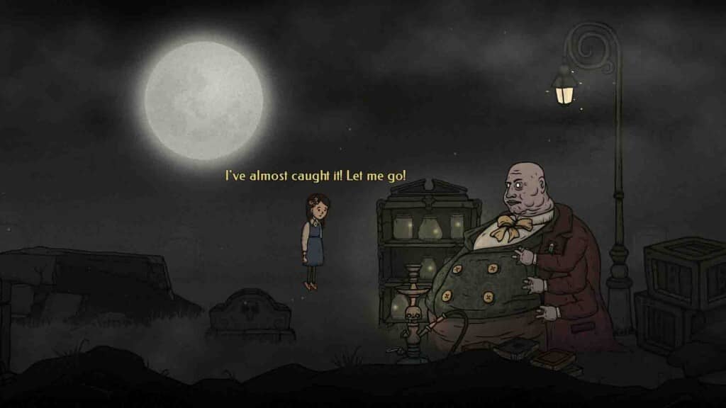 Nhân vật độc đáo và thử thách trong Creepy Tale 3 Ingrid Penance Ingrid lơ lửng đối diện sinh vật béo phì dưới trăng tròn trong Creepy Tale 3