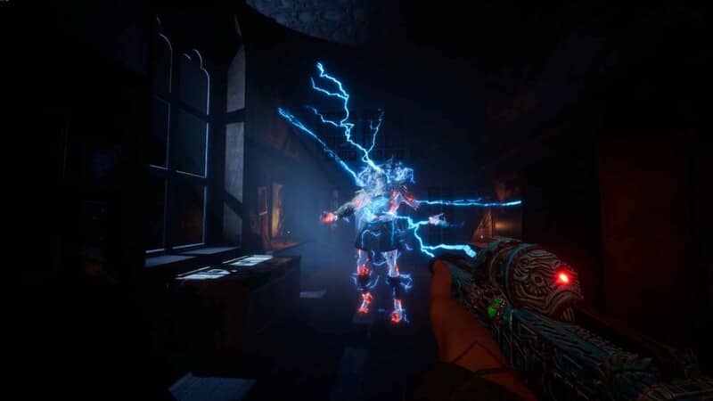 Death Relives gameplay: Nhân vật chiến đấu với quái vật phát sáng trong môi trường tối tăm, thể hiện đồ họa Unreal Engine 5 đỉnh cao.