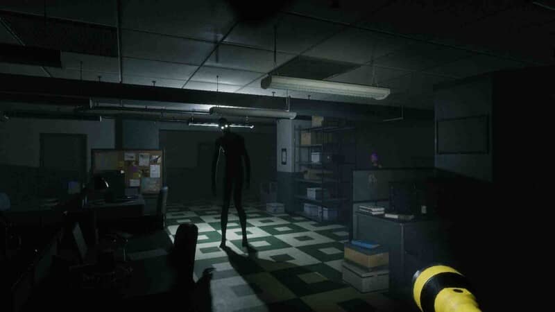 Gameplay Ghost Watchers - Thợ săn ma sử dụng đèn pin trong không gian thiếu sáng